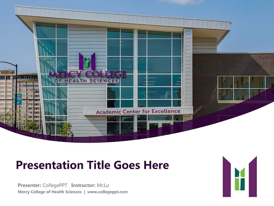 Mercy College of Health Sciences Course/Courseware Creation PPT Template4:3 ratio PPT effect preview image5