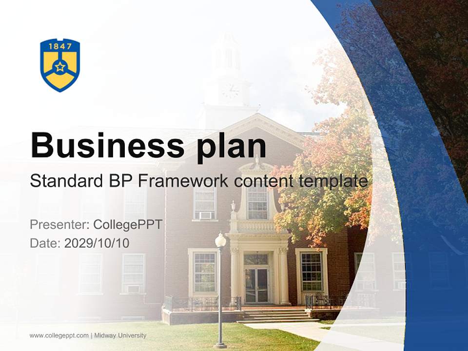 Midway University Competition/Entrepreneurship Contest PPT Template4:3 ratio PPT effect preview image9