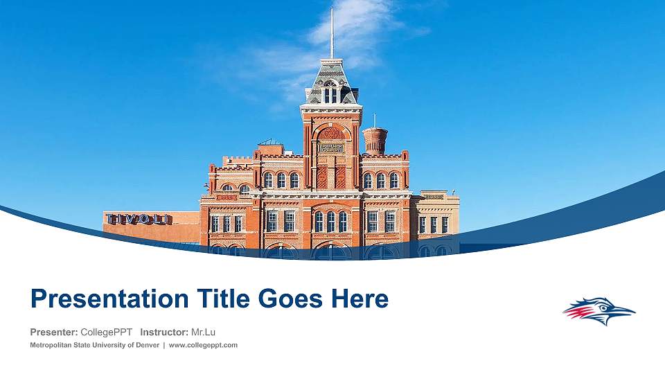 Metropolitan State University of Denver Course/Courseware Creation PPT Template16:9 ratio PPT effect preview image