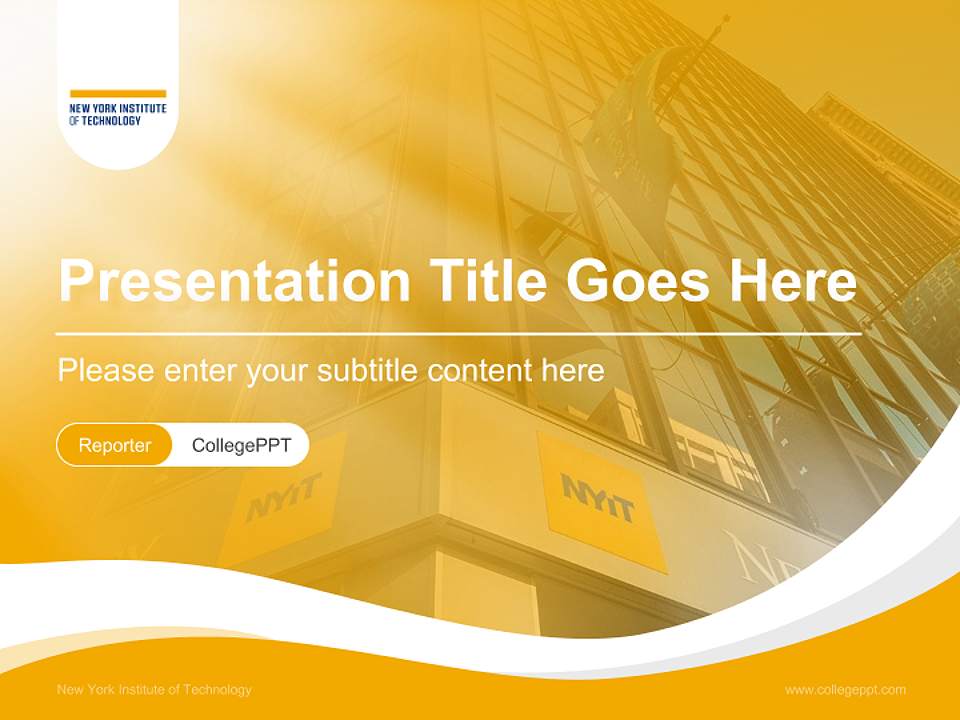 New York Institute of Technology Lecture Sharing and Networking Event PPT Template4:3 ratio PPT effect preview image4