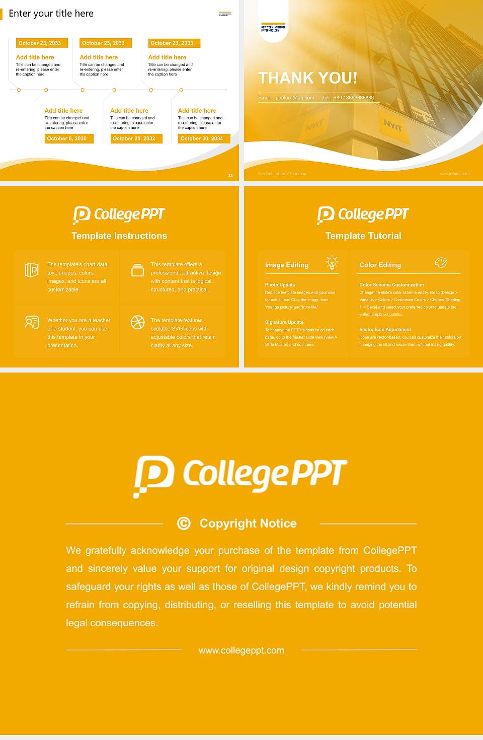 New York Institute of Technology Lecture Sharing and Networking Event PPT Template4:3 ratio PPT effect preview image4