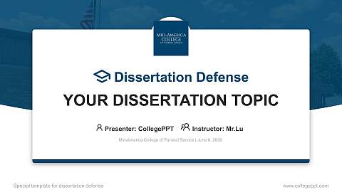 Mid-America College of Funeral Service Graduation Thesis Defense PPT Template