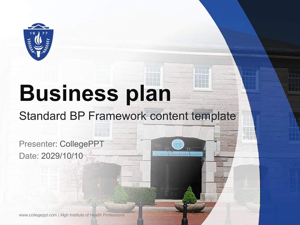 Mgh Institute of Health Professions Competition/Entrepreneurship Contest PPT Template4:3 ratio PPT effect preview image9