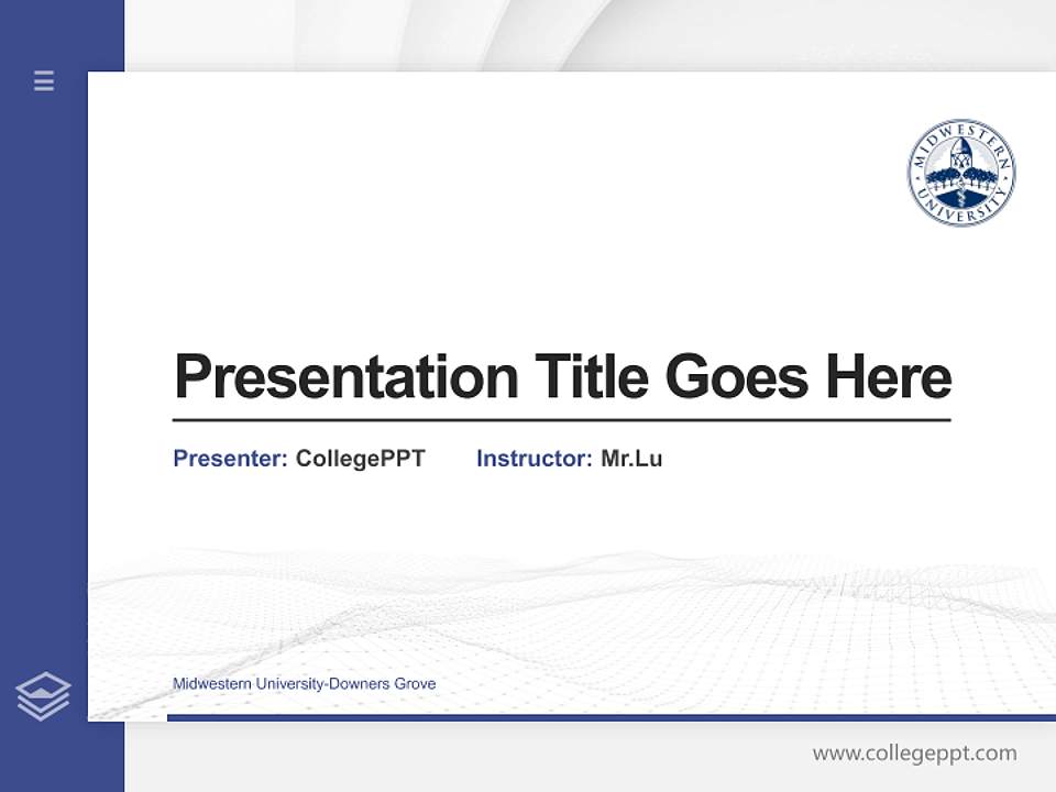 Midwestern University-Downers Grove Thesis Proposal/Graduation Defense PPT Template4:3 ratio PPT effect preview image5