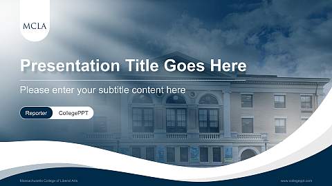 Massachusetts College of Liberal Arts Lecture Sharing and Networking Event PPT Template