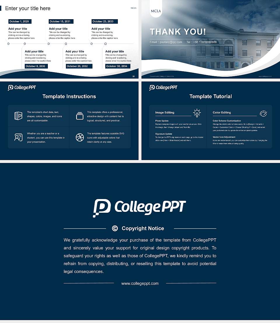 Massachusetts College of Liberal Arts Lecture Sharing and Networking Event PPT Template16:9 ratio PPT effect preview image4