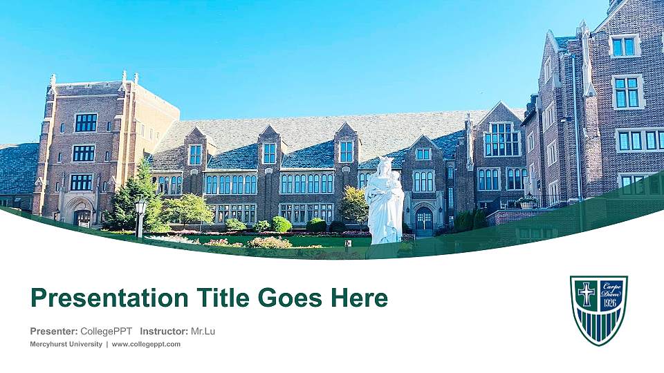 Mercyhurst University Course/Courseware Creation PPT Template16:9 ratio PPT effect preview image
