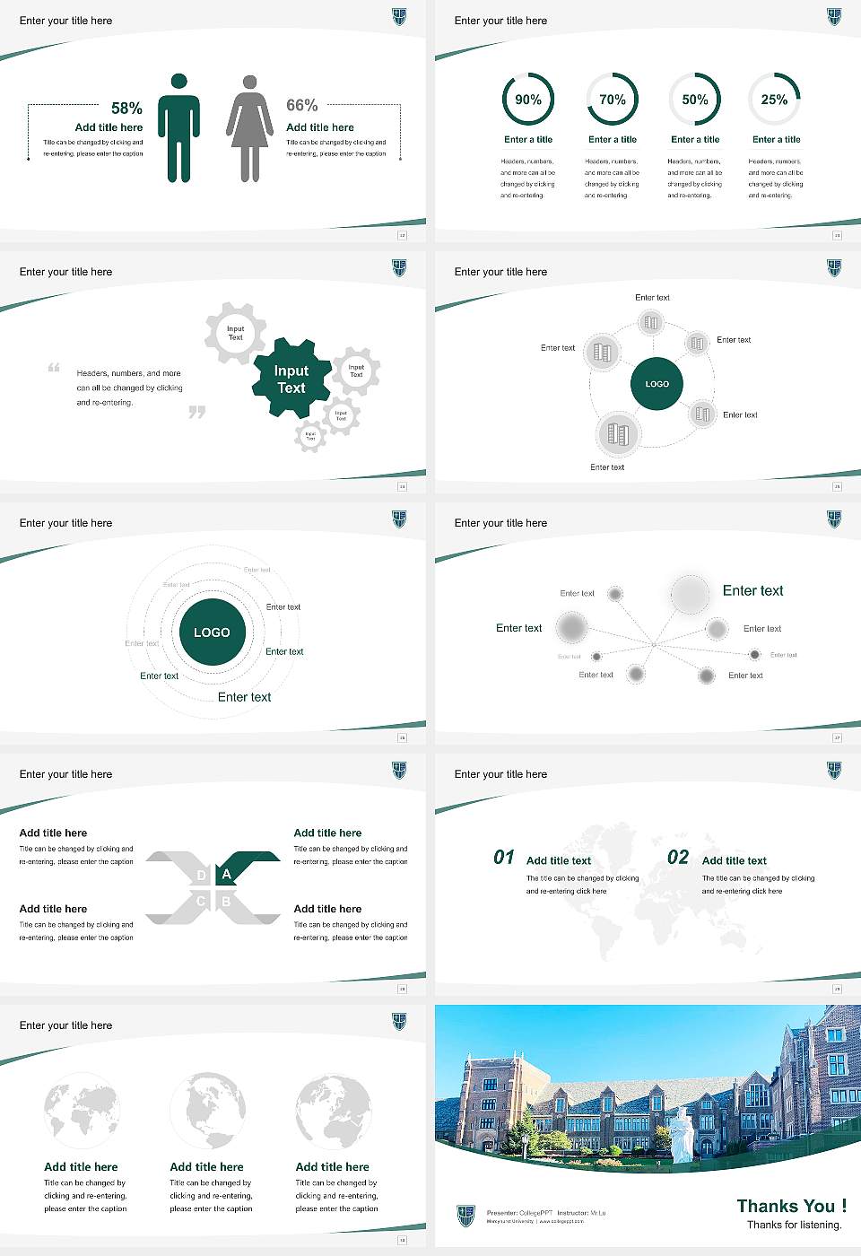 Mercyhurst University Course/Courseware Creation PPT Template16:9 ratio PPT effect preview image4