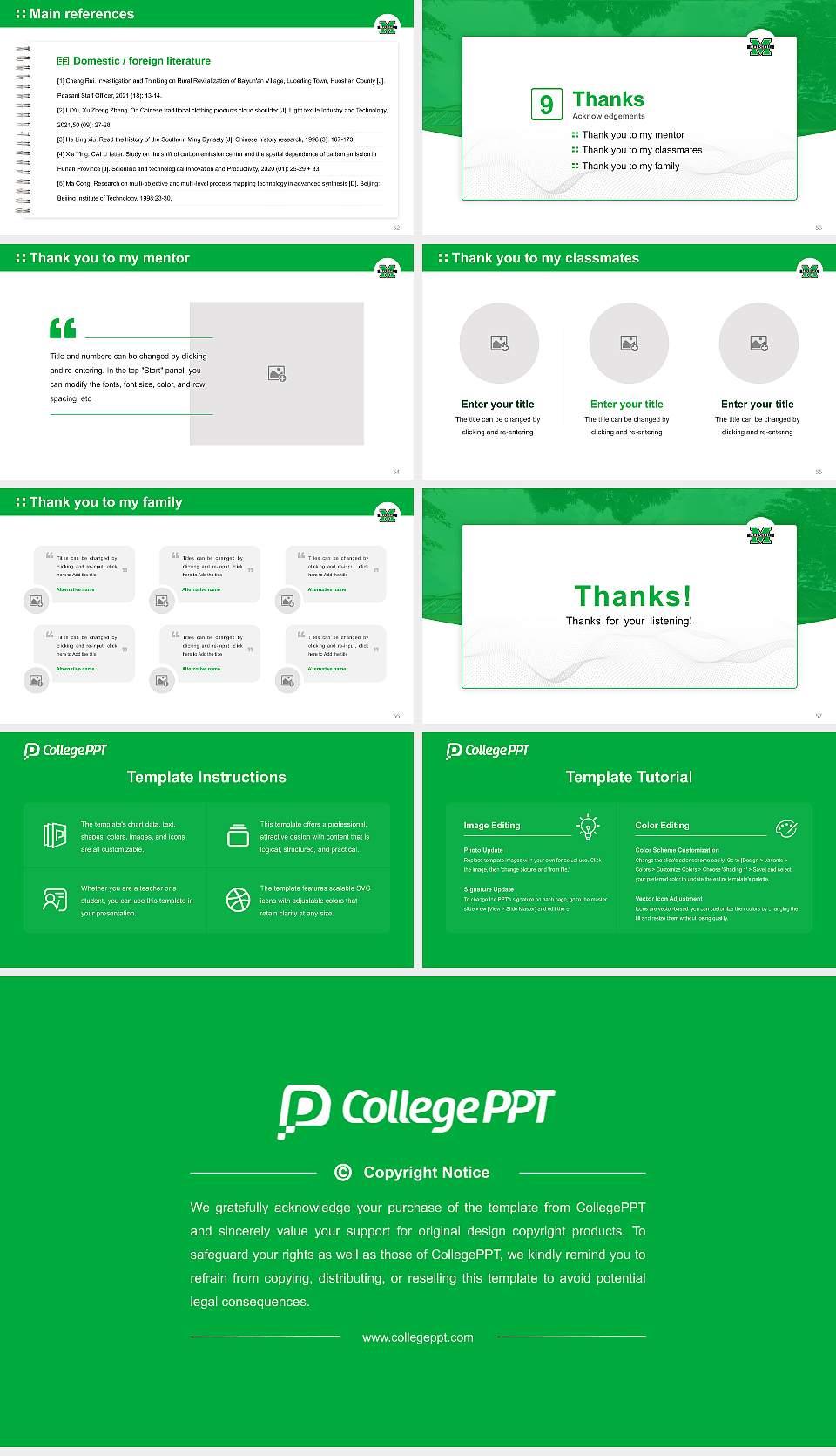 Marshall University Graduation Thesis Defense PPT Template16:9 ratio PPT effect preview image7