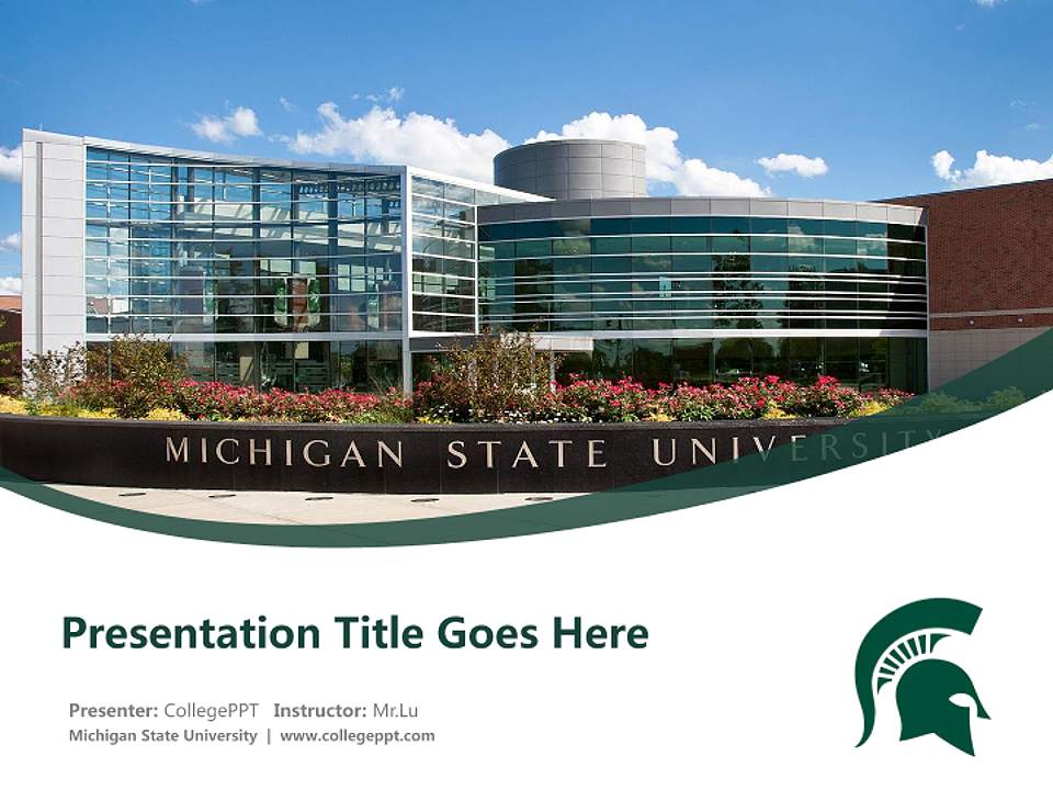 Michigan State University Course/Courseware Creation PPT Template4:3 ratio PPT effect preview image5
