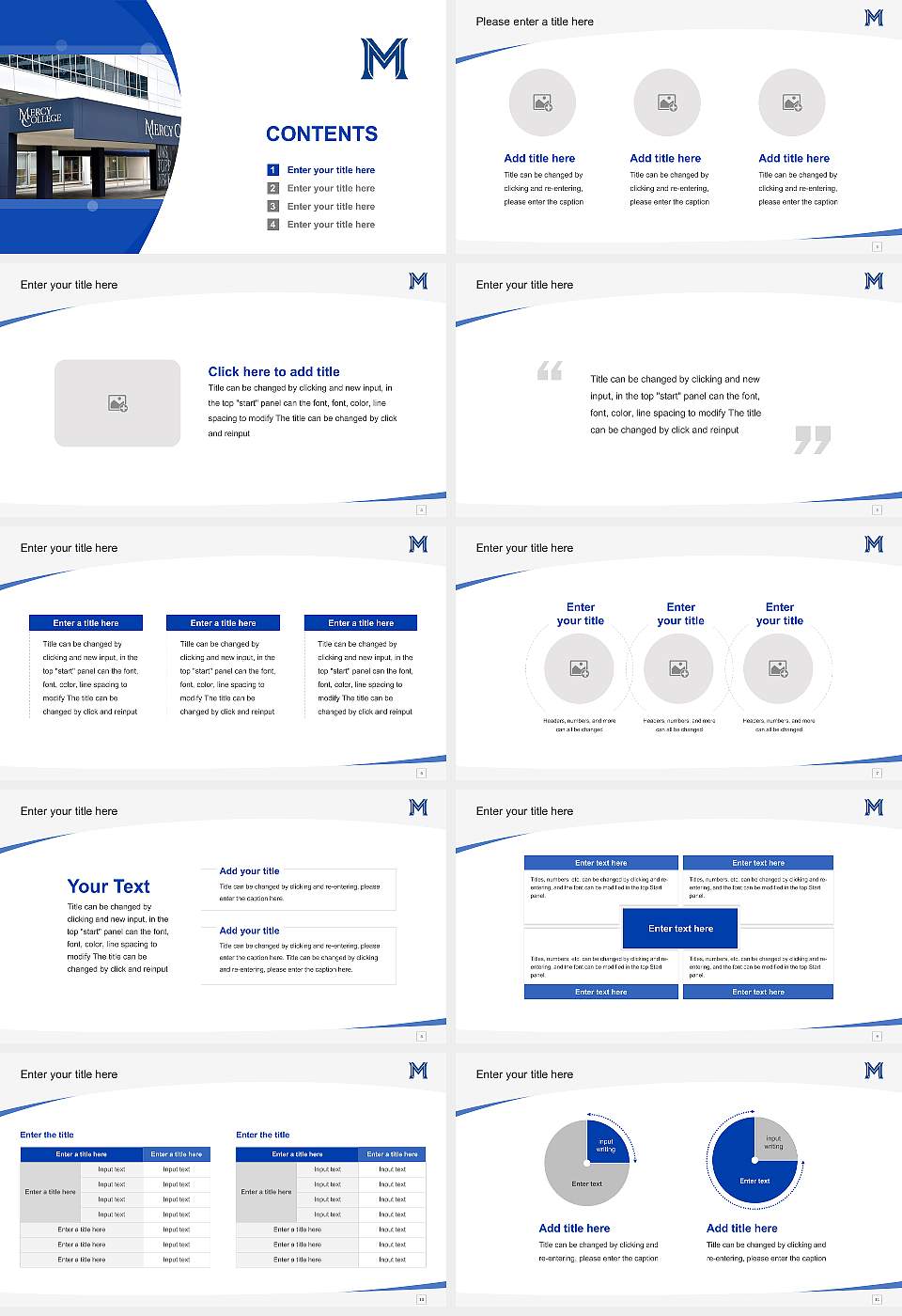 Mercy University Course/Courseware Creation PPT Template16:9 ratio PPT effect preview image2