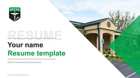 Middle Tennessee School of Anesthesia Inc Resume PPT Template