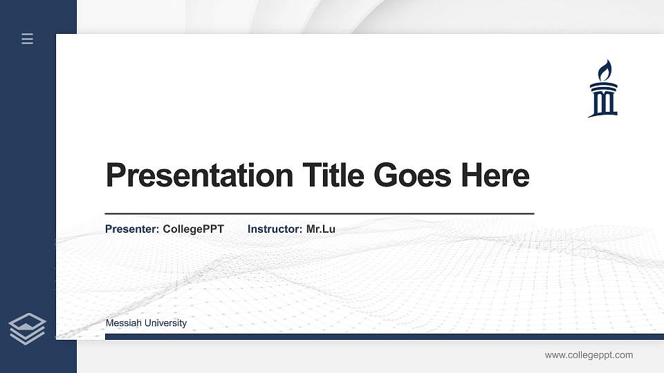 Messiah University Thesis Proposal/Graduation Defense PPT Template16:9 ratio PPT effect preview image