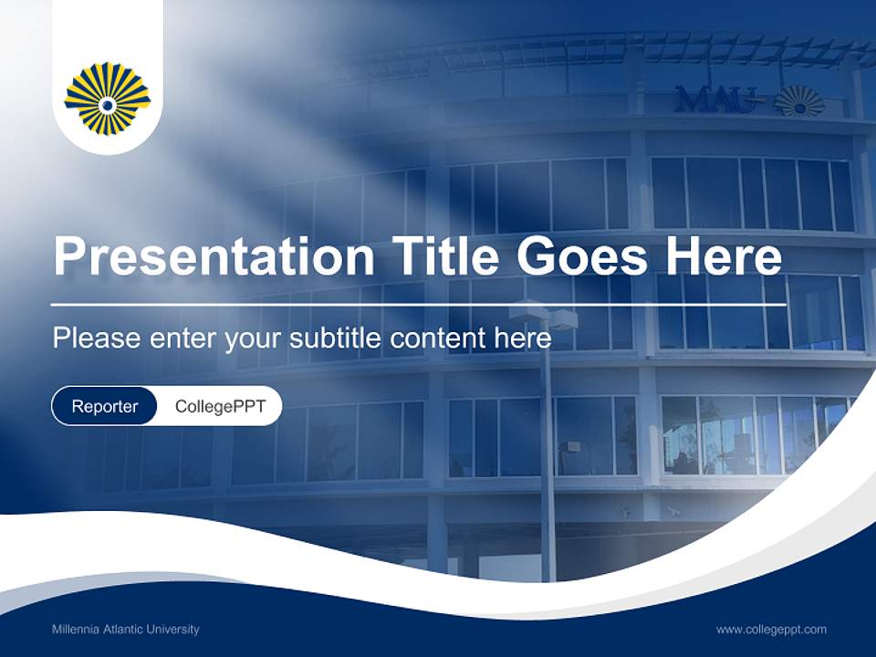 Millennia Atlantic University Lecture Sharing and Networking Event PPT Template4:3 ratio PPT effect preview image4