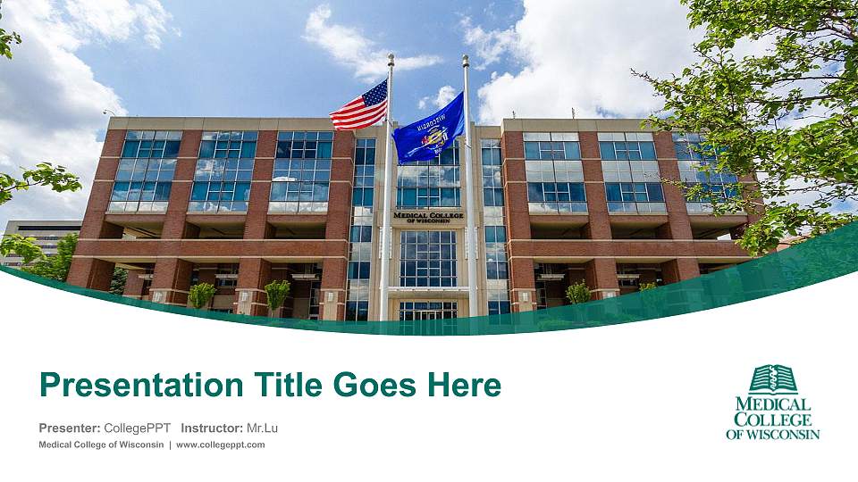Medical College of Wisconsin Course/Courseware Creation PPT Template16:9 ratio PPT effect preview image