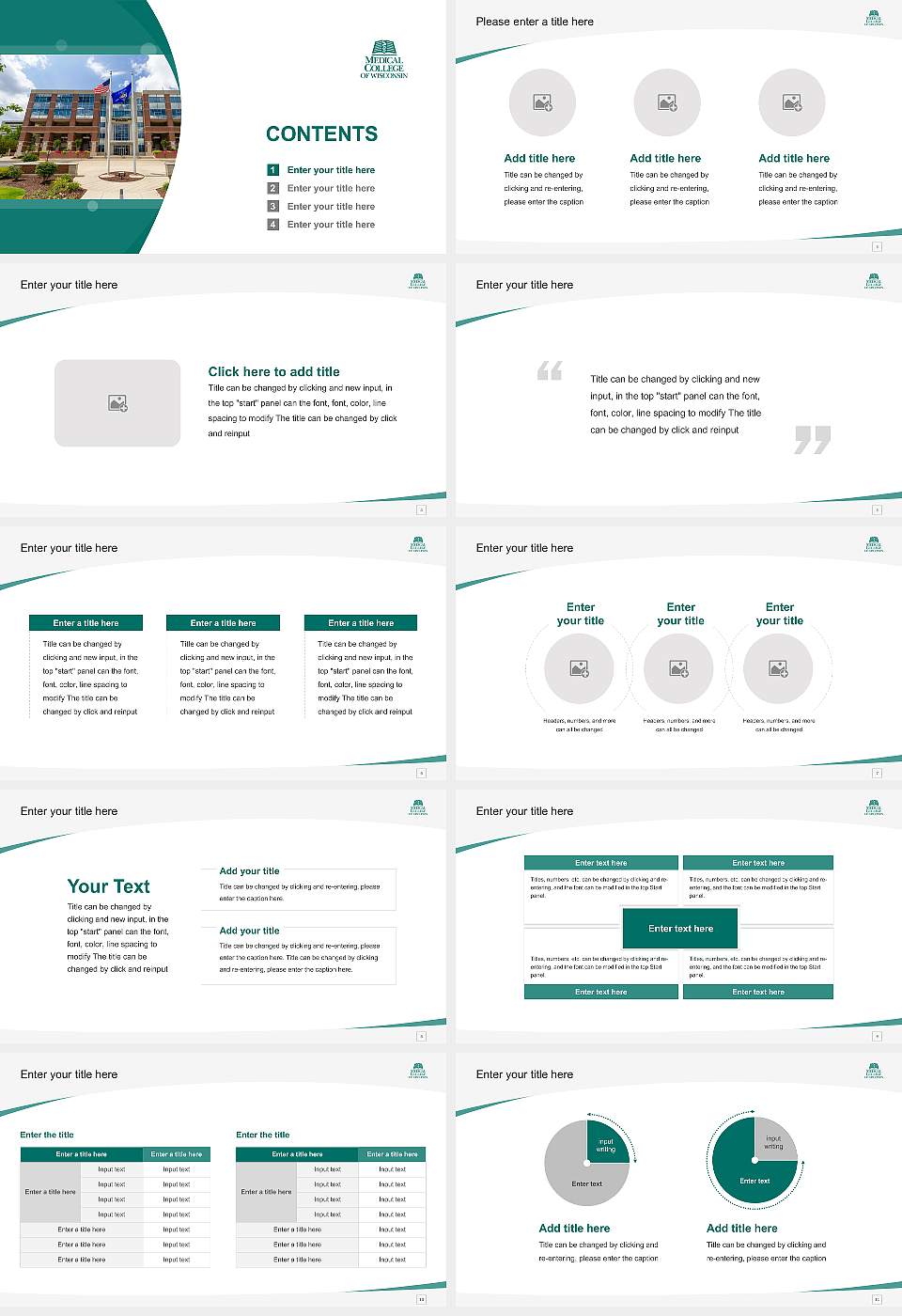 Medical College of Wisconsin Course/Courseware Creation PPT Template16:9 ratio PPT effect preview image2