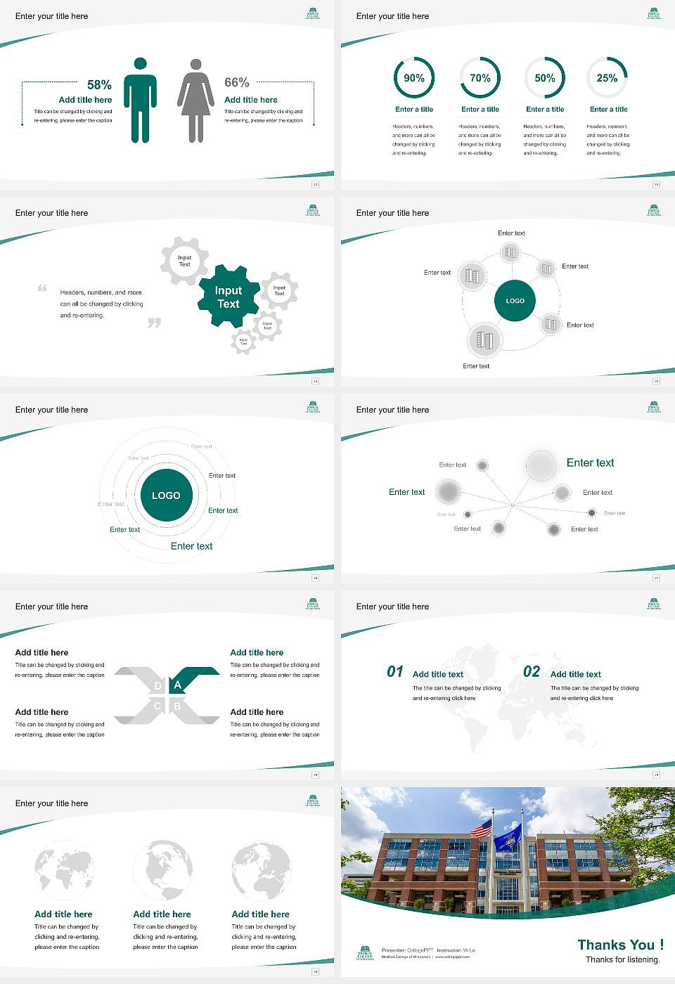 Medical College of Wisconsin Course/Courseware Creation PPT Template16:9 ratio PPT effect preview image4