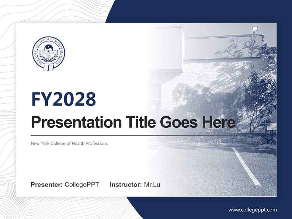 New York College of Health Professions Academic Presentation/Research Findings Report PPT Template4:3 ratio PPT effect preview image5