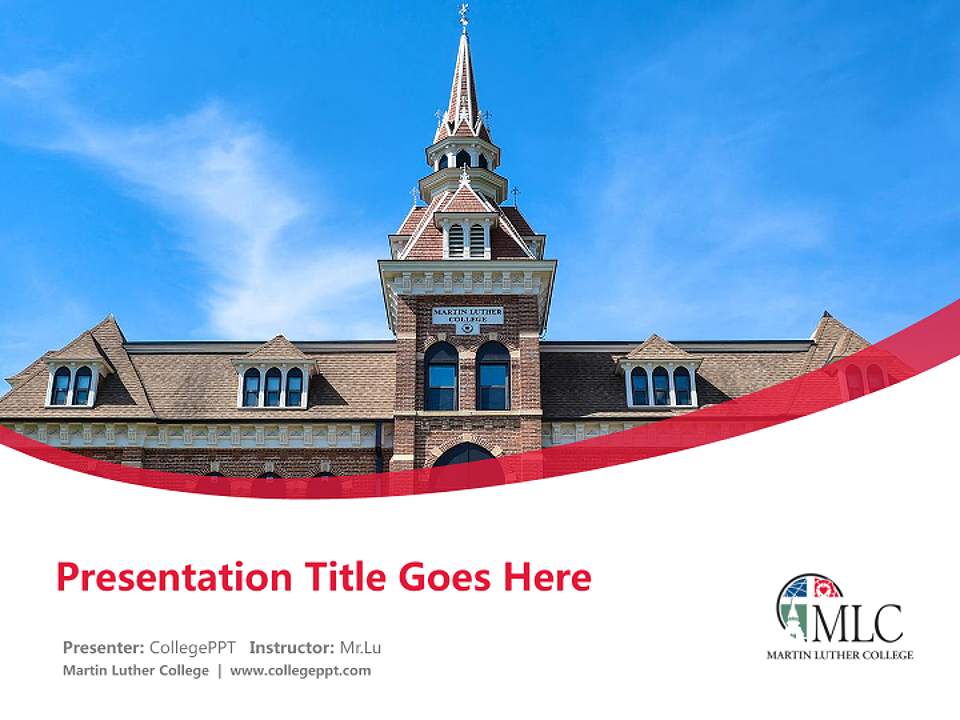 Martin Luther College Course/Courseware Creation PPT Template4:3 ratio PPT effect preview image5