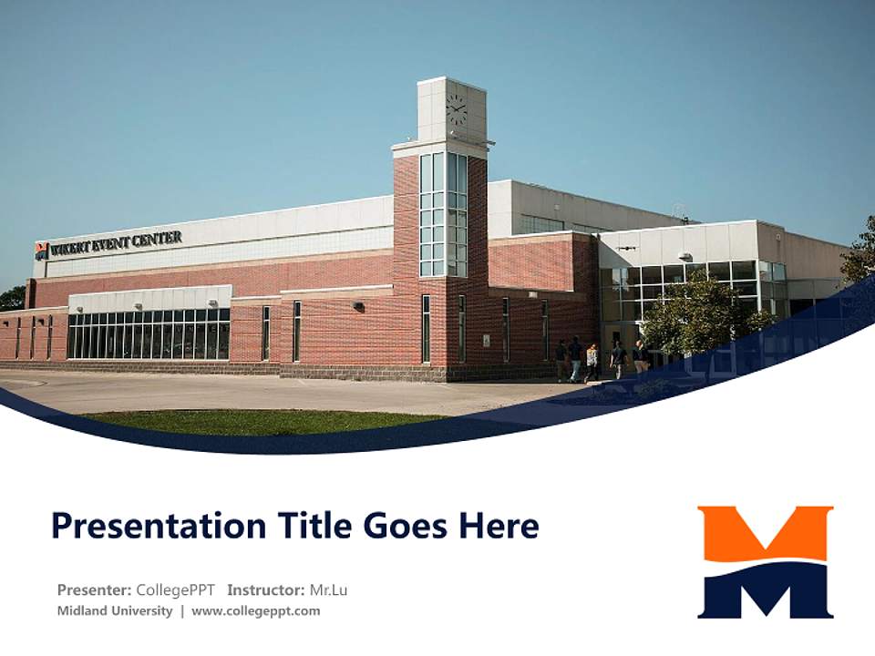 Midland University Course/Courseware Creation PPT Template4:3 ratio PPT effect preview image5