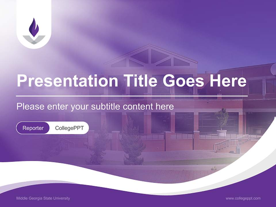 Middle Georgia State University Lecture Sharing and Networking Event PPT Template4:3 ratio PPT effect preview image4