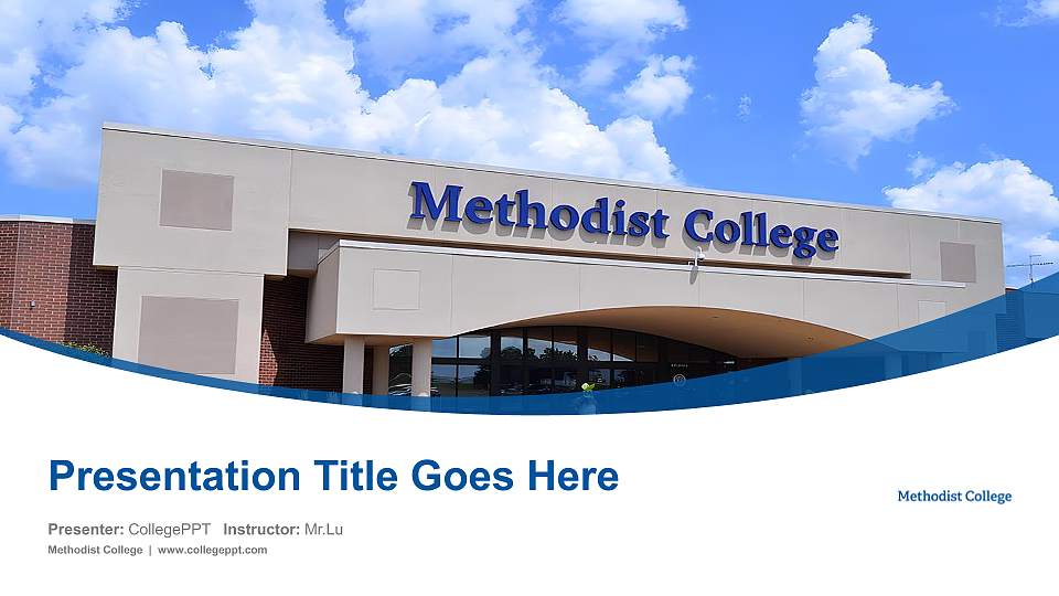 Methodist College Course/Courseware Creation PPT Template16:9 ratio PPT effect preview image