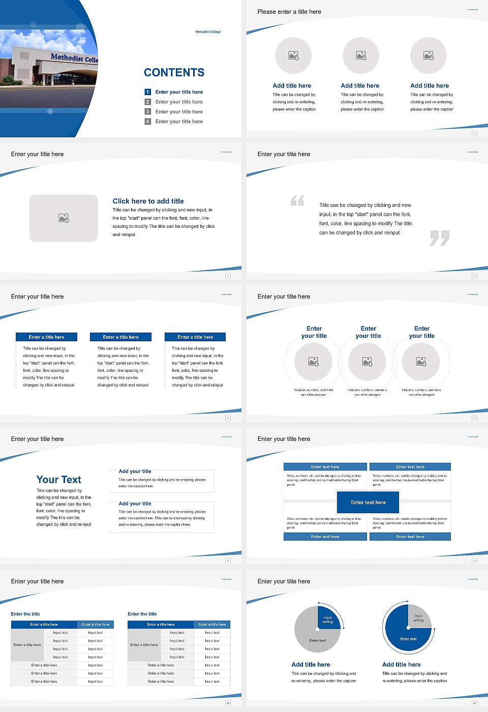 Methodist College Course/Courseware Creation PPT Template16:9 ratio PPT effect preview image2