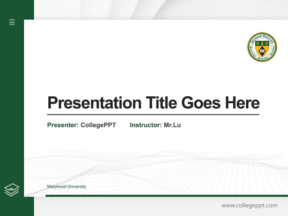 Marywood University Thesis Proposal/Graduation Defense PPT Template4:3 ratio PPT effect preview image5