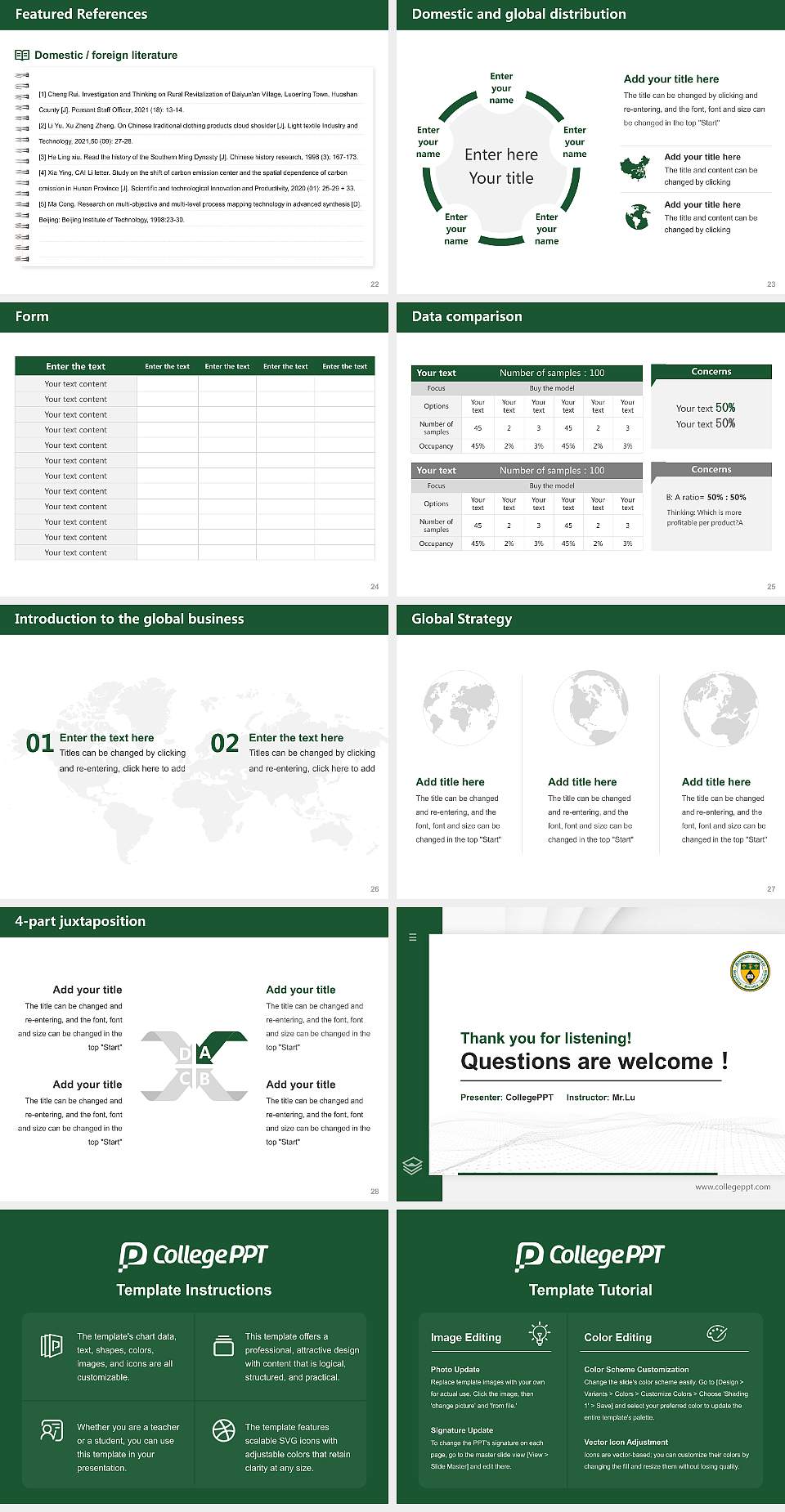 Marywood University Thesis Proposal/Graduation Defense PPT Template4:3 ratio PPT effect preview image4