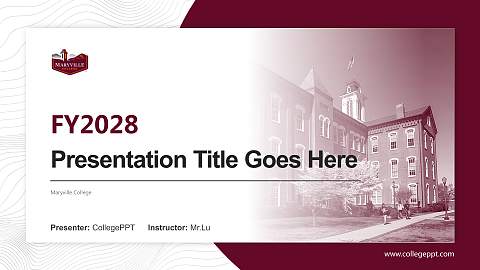 Maryville College Academic Presentation/Research Findings Report PPT Template