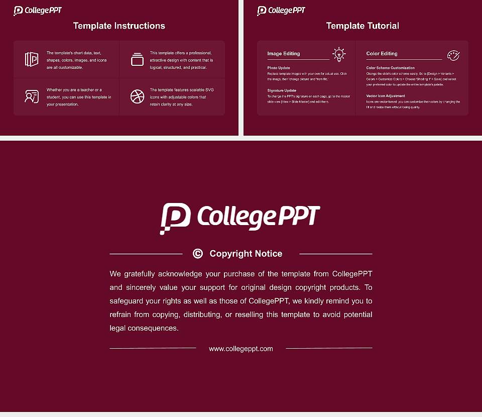 Maryville College Academic Presentation/Research Findings Report PPT Template16:9 ratio PPT effect preview image5