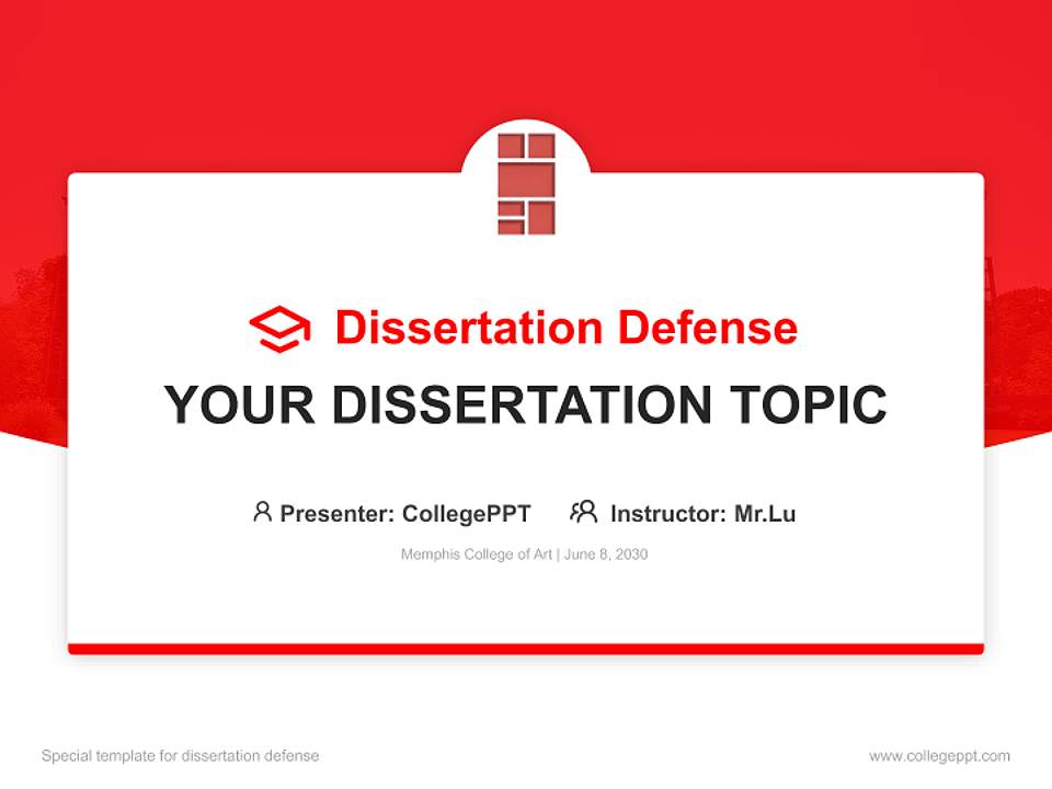 Memphis College of Art Graduation Thesis Defense PPT Template4:3 ratio PPT effect preview image7