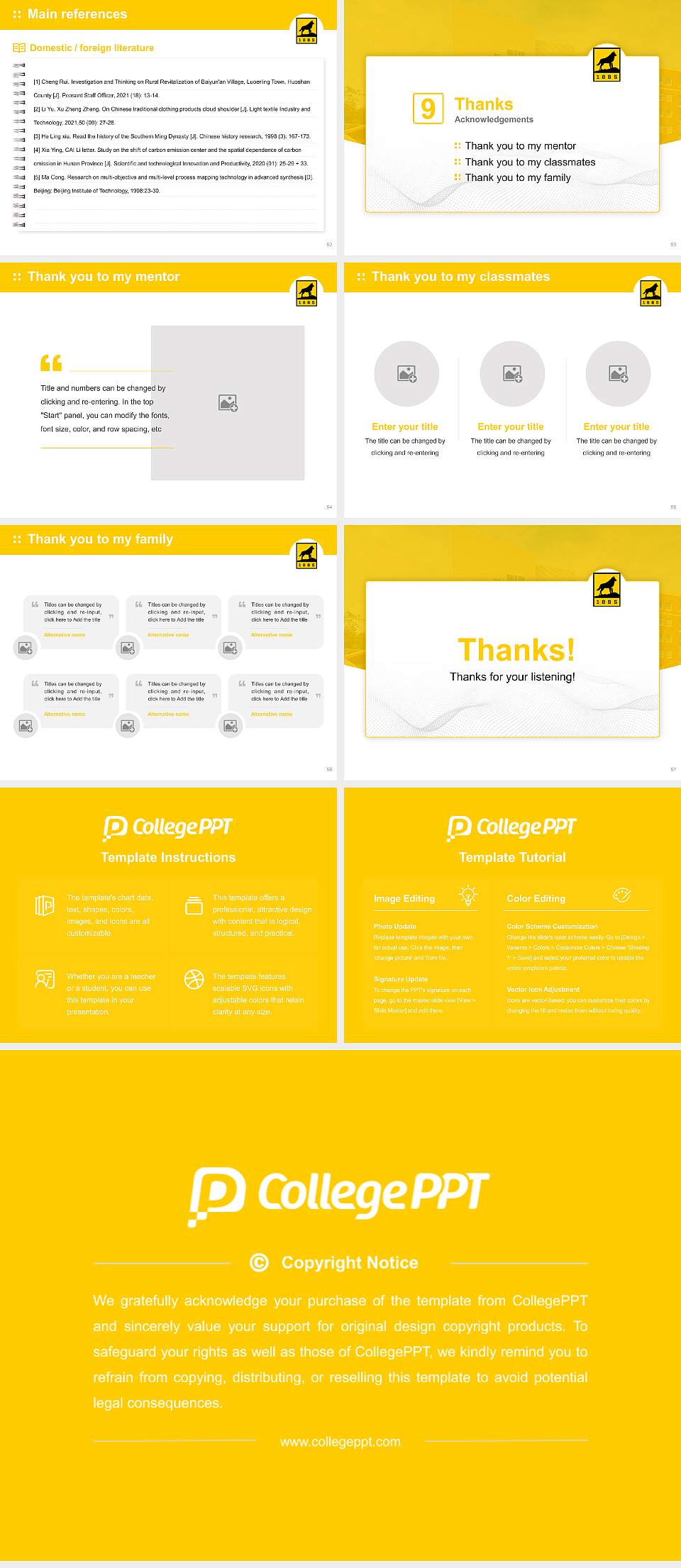 Michigan Technological University Graduation Thesis Defense PPT Template4:3 ratio PPT effect preview image7