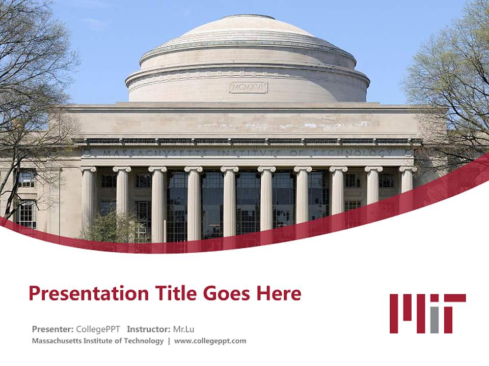 Massachusetts Institute of Technology Course/Courseware Creation PPT Template4:3 ratio PPT effect preview image5