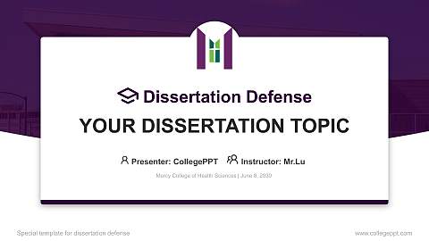 Mercy College of Health Sciences Graduation Thesis Defense PPT Template