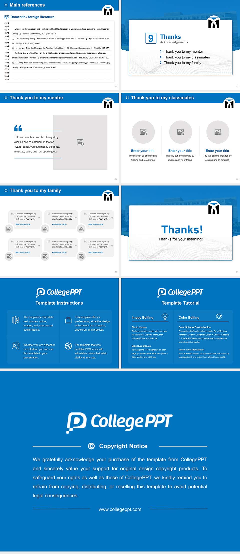 Mercy College of Ohio Graduation Thesis Defense PPT Template4:3 ratio PPT effect preview image7