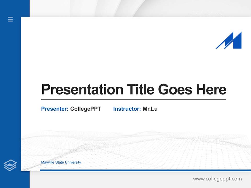 Mayville State University Thesis Proposal/Graduation Defense PPT Template4:3 ratio PPT effect preview image5