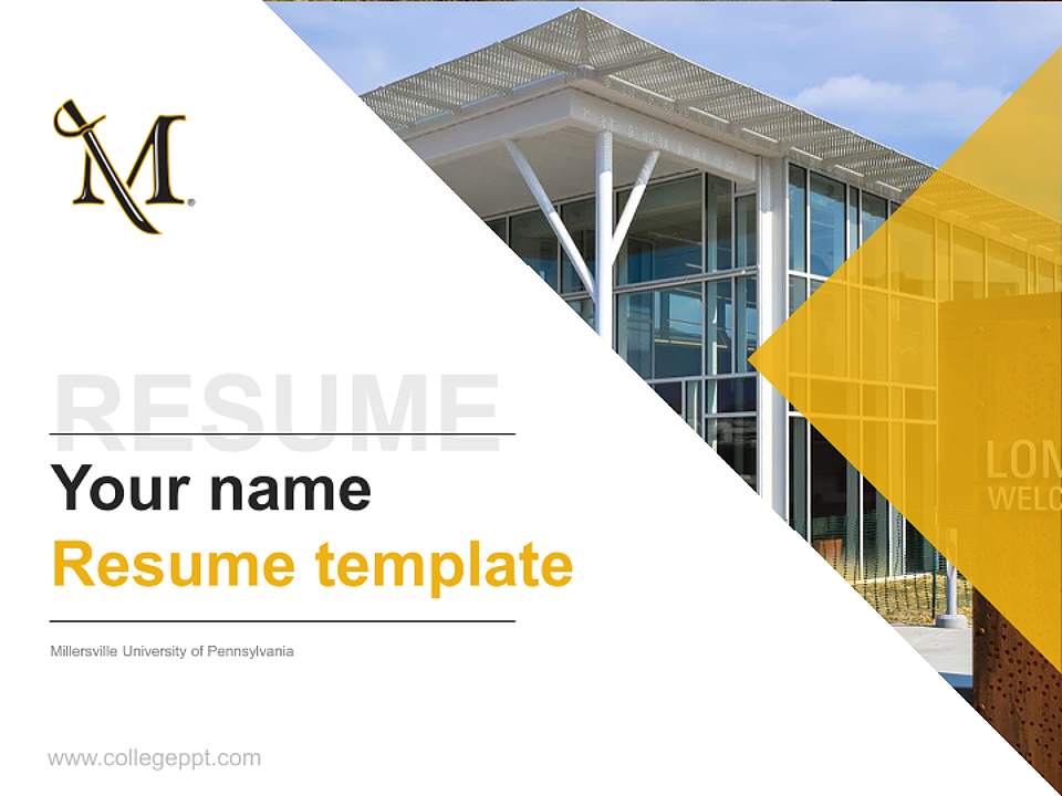 Millersville University of Pennsylvania Resume PPT Template4:3 ratio PPT effect preview image5