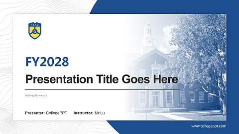 Midway University Academic Presentation/Research Findings Report PPT Template