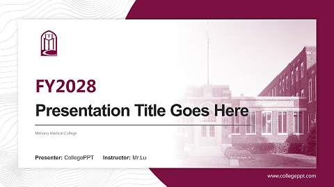 Meharry Medical College Academic Presentation/Research Findings Report PPT Template