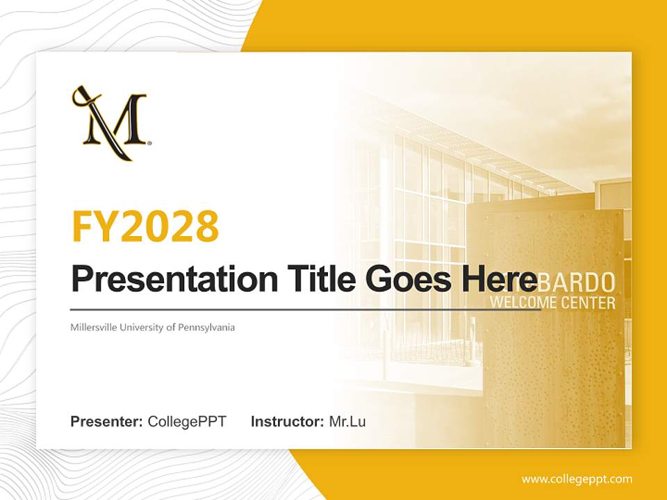 Millersville University of Pennsylvania Academic Presentation/Research Findings Report PPT Template4:3 ratio PPT effect preview image5