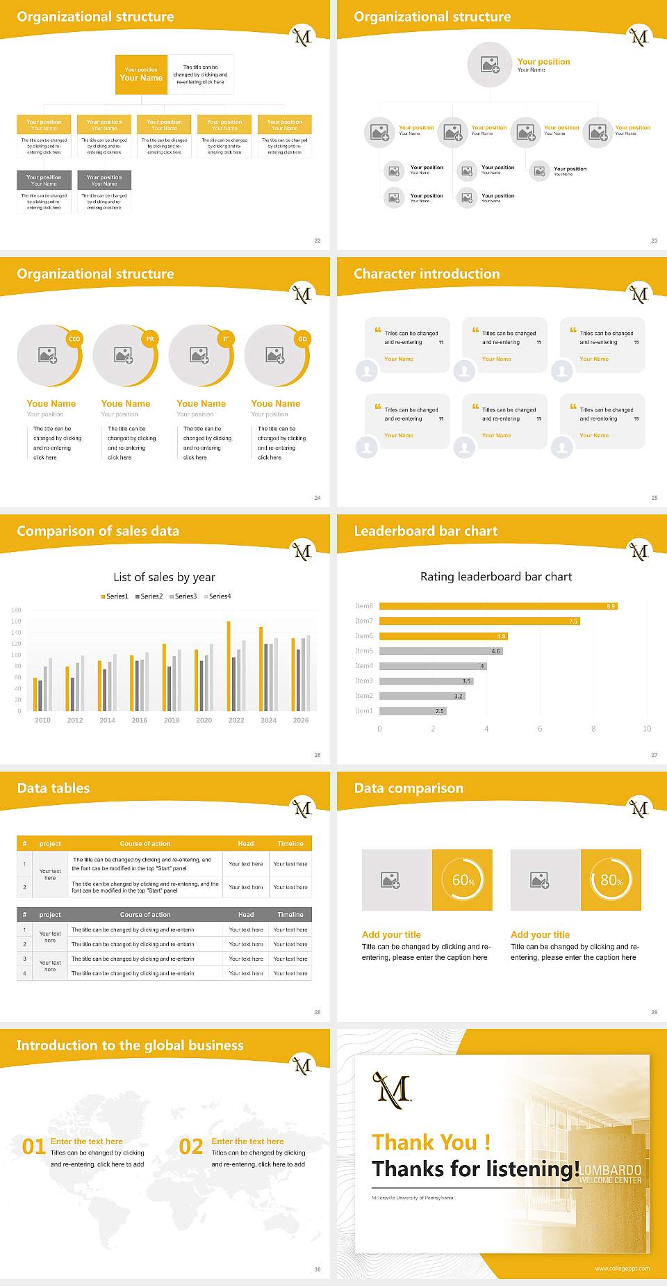 Millersville University of Pennsylvania Academic Presentation/Research Findings Report PPT Template4:3 ratio PPT effect preview image4