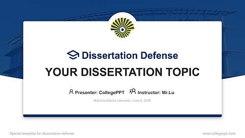 Millennia Atlantic University Graduation Thesis Defense PPT Template
