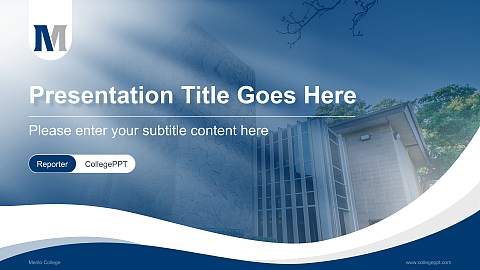 Menlo College Lecture Sharing and Networking Event PPT Template