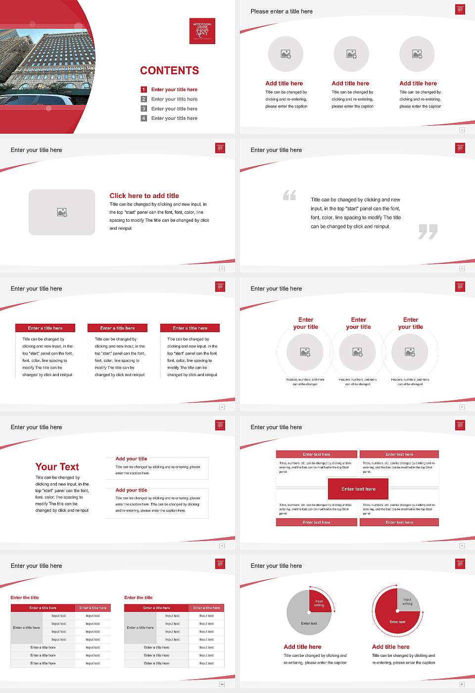 Metropolitan College of New York Course/Courseware Creation PPT Template16:9 ratio PPT effect preview image2