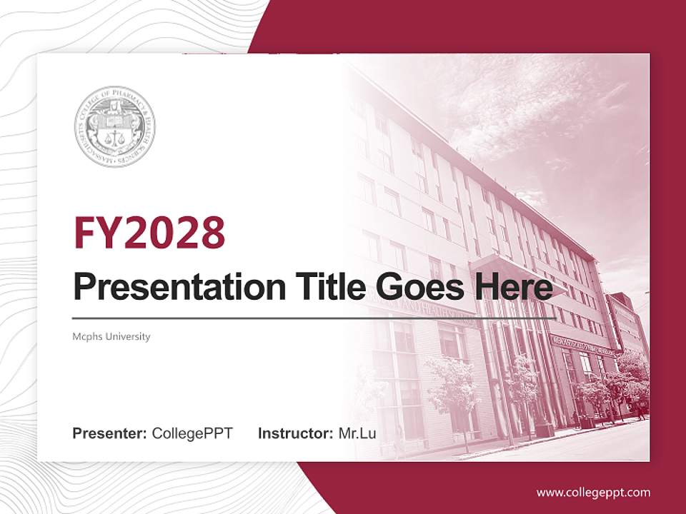Mcphs University Academic Presentation/Research Findings Report PPT Template4:3 ratio PPT effect preview image5