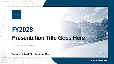 Mid-America College of Funeral Service Academic Presentation/Research Findings Report PPT Template