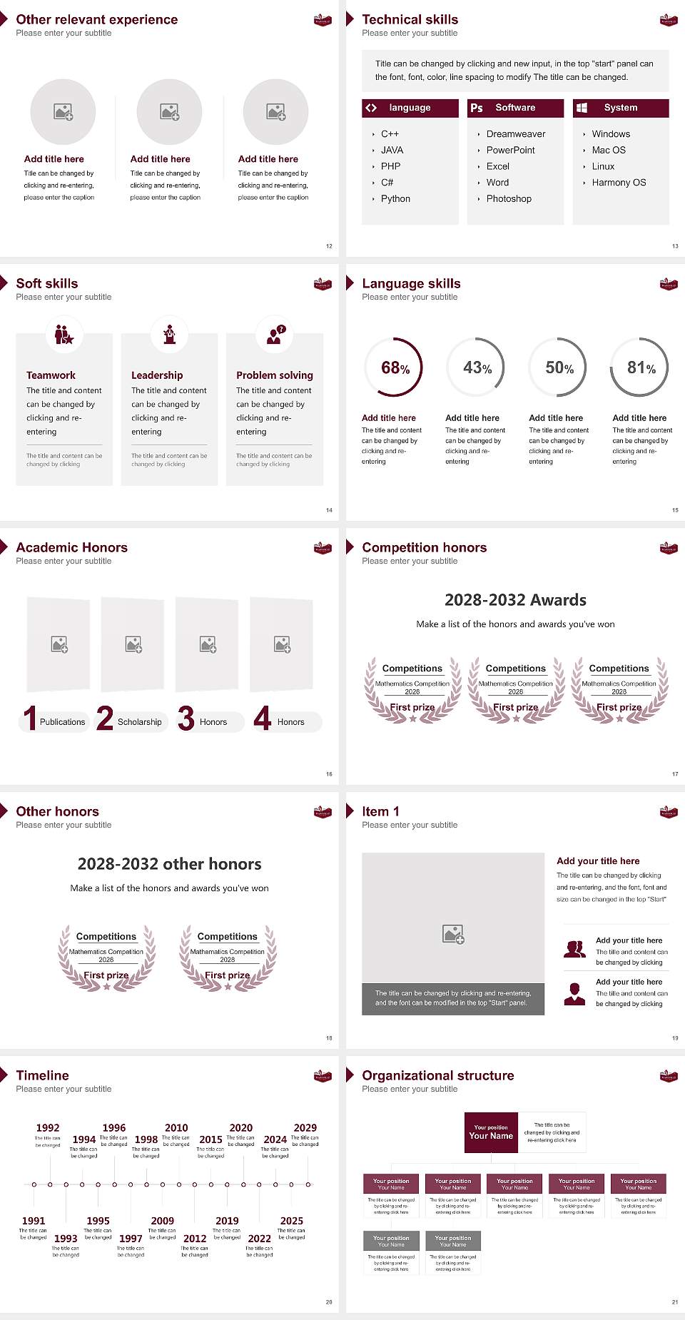 Maryville College Resume PPT Template4:3 ratio PPT effect preview image3