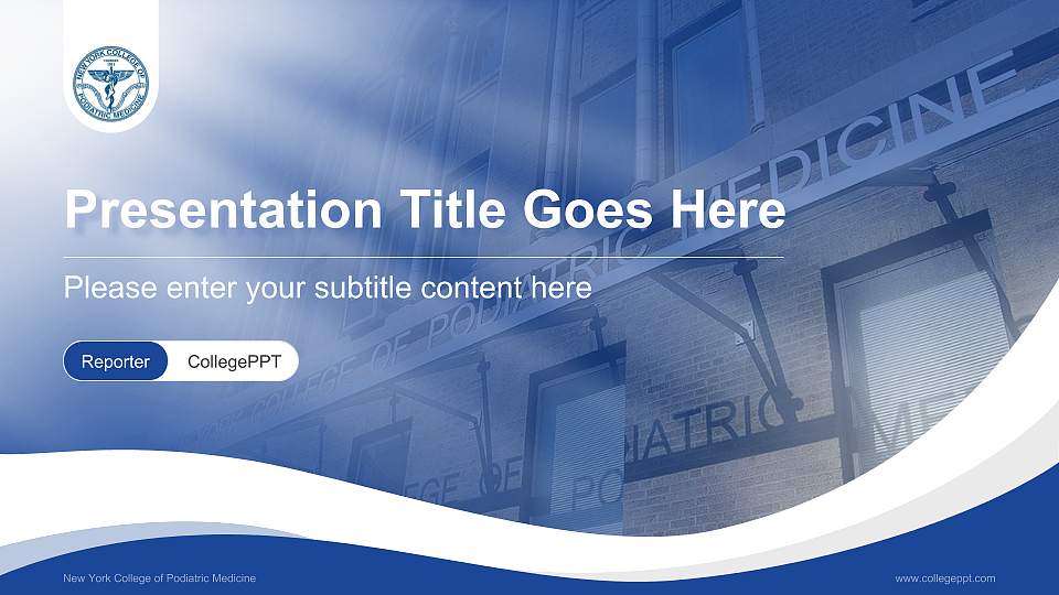 New York College of Podiatric Medicine Lecture Sharing and Networking Event PPT Template16:9 ratio PPT effect preview image