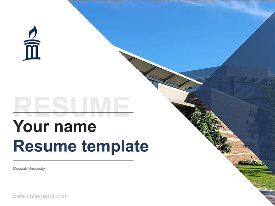 Messiah University Resume PPT Template4:3 ratio PPT effect preview image5
